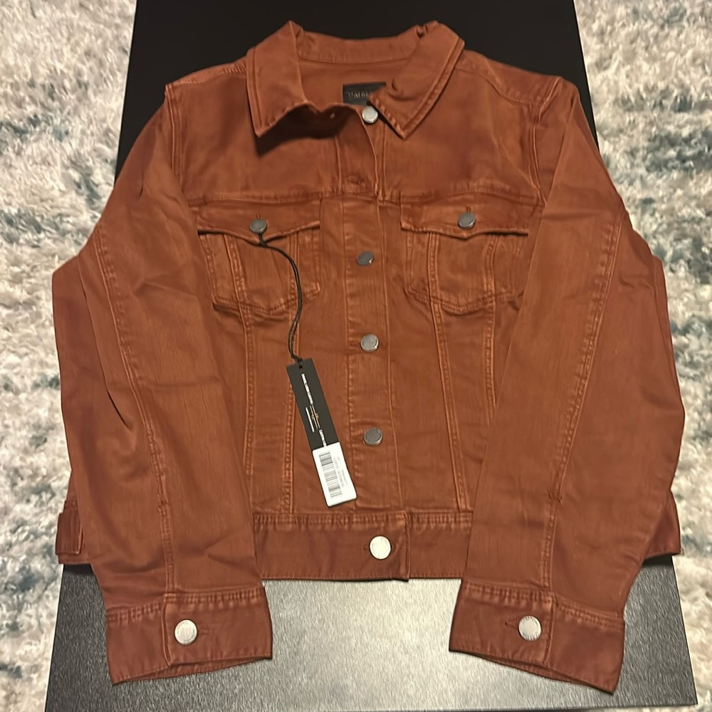 B10) rusty orange Jean jacket
